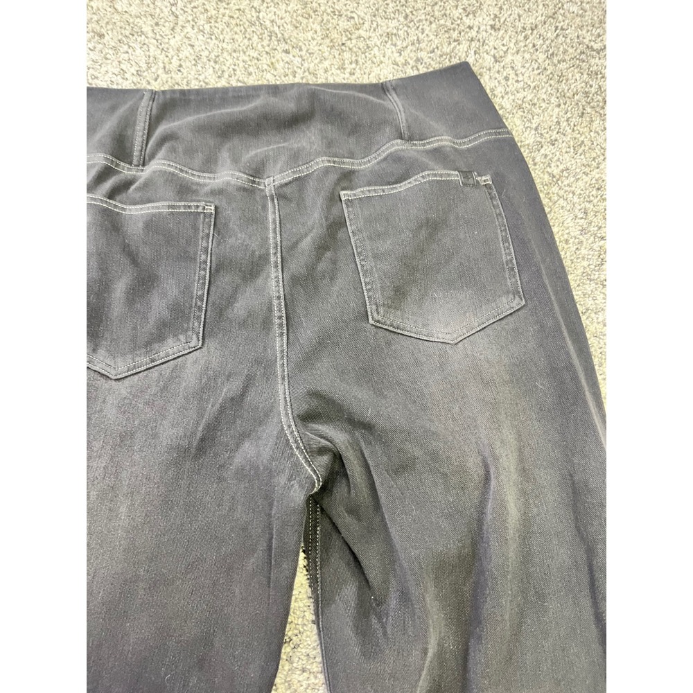 Halara Flex Crossover Waist Flare Jeans Charcoal Faded Black Womens XL NEW - Picture 8 of 10